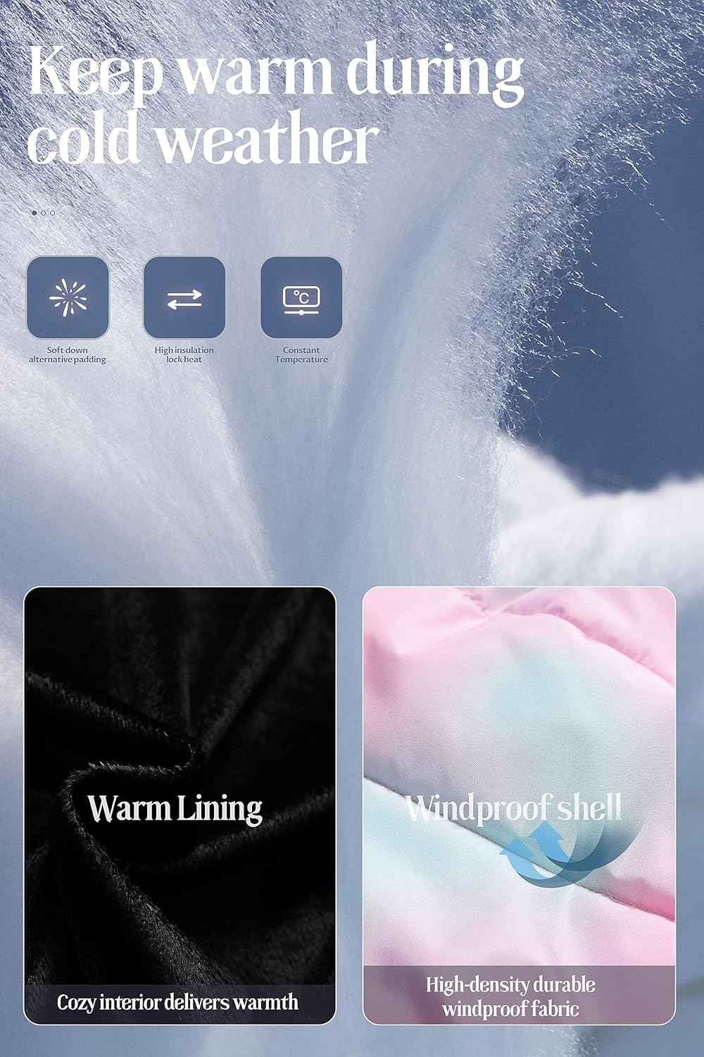 Chrisuno Girl's Long Parka Warm Winter Coat Water Resistant Quilted Puffer Jacket Snow Outwear - Image 5