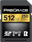 SD UHS-II 128GB Carte V60 - Jusqu'à 130MB/s Vitesse et écriture 250 MB/s Read Speed (en anglais seulement) pour Vloggers professionnels, cinéastes, photographes & Conservateurs de contenu – par Prograde Digital