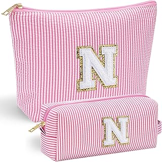 YOOLIFE Cute Makeup Bag for Women - Personalized Women Gifts Pink Makeup Pouch for Girlfriend Bridesmaid Wife | Cosmetic Travel Toiletry Bag for Her Mom | Birthday Gift Idea for Friend Female Sister N