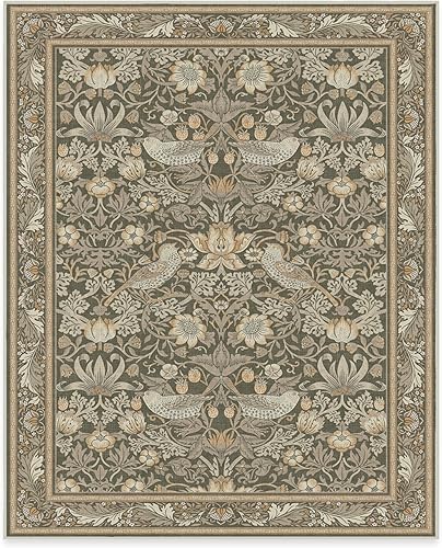 Vista 40 de RUGGABLE x Morris & Co Tapete prémium de pasillo lavable, para pasillo, cocina, entrada, sala de estar, dormitorio u oficina, con base Madreselva