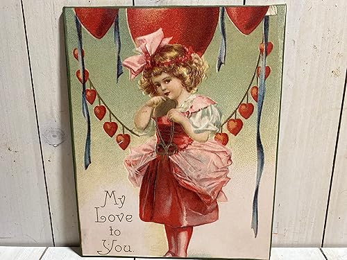 Letrero victoriano para el día de San Valentín letrero vintage para el día de San Valentín arte de pared para el hogar letrero moderno de granja