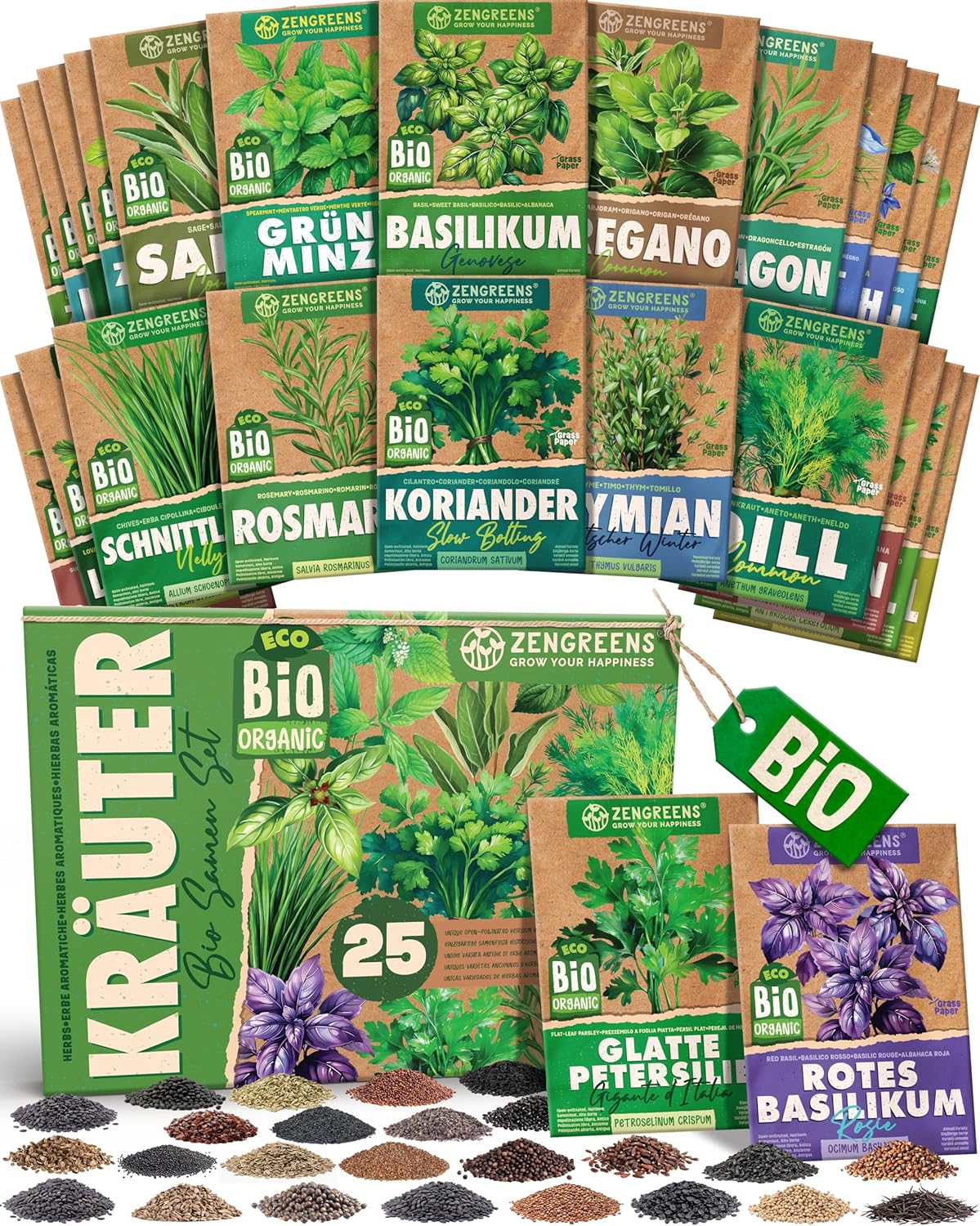 ZenGreens® Kräutersamen einfachen Hochbeet Pflanzensamen
