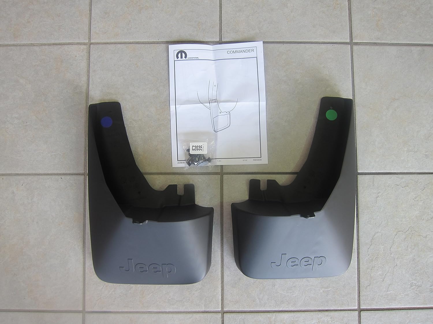 Mopar Jeep Commander Front & Rear Splash Guard Kit OEM