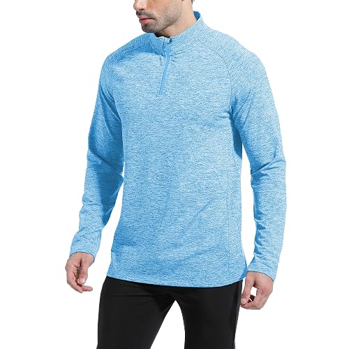 1/4 Zip Pullover Sweatshirts Men Long Sleeve Golf Shirts Quarter