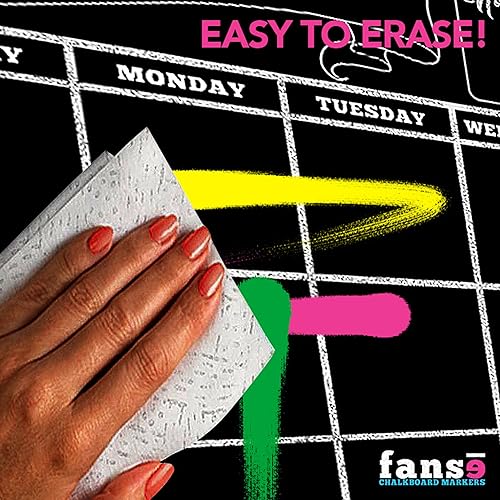 Miniatura 3 de fanse pizarrón Planificador Mensual pizarrón Organizador Agenda, calendario y marcador de gis líquida Set 18" x 14"/Memo Magnético grande para el