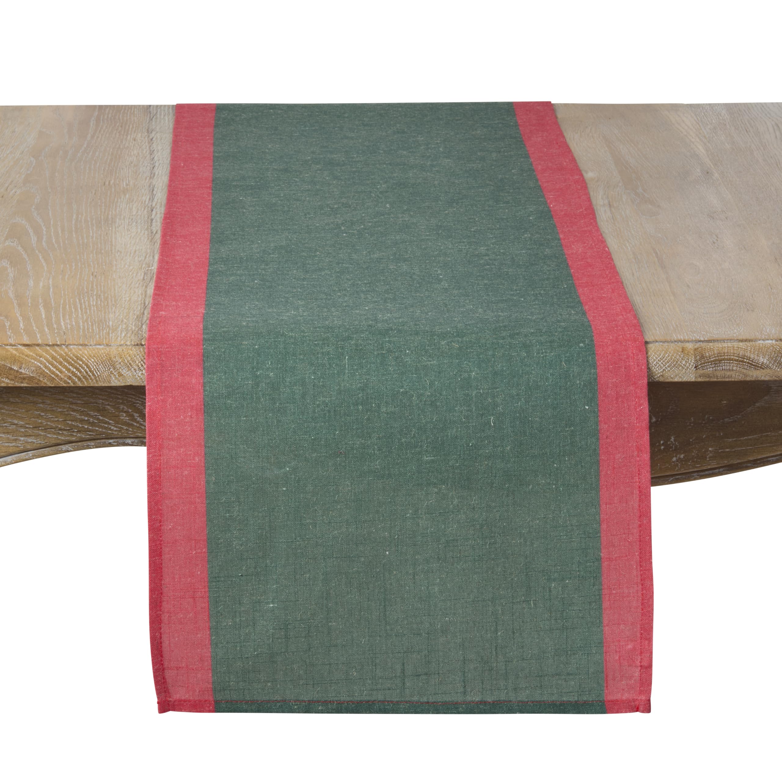 Chemin de table en lin vert SARO Lifestyle lavable pour protéger votre table
