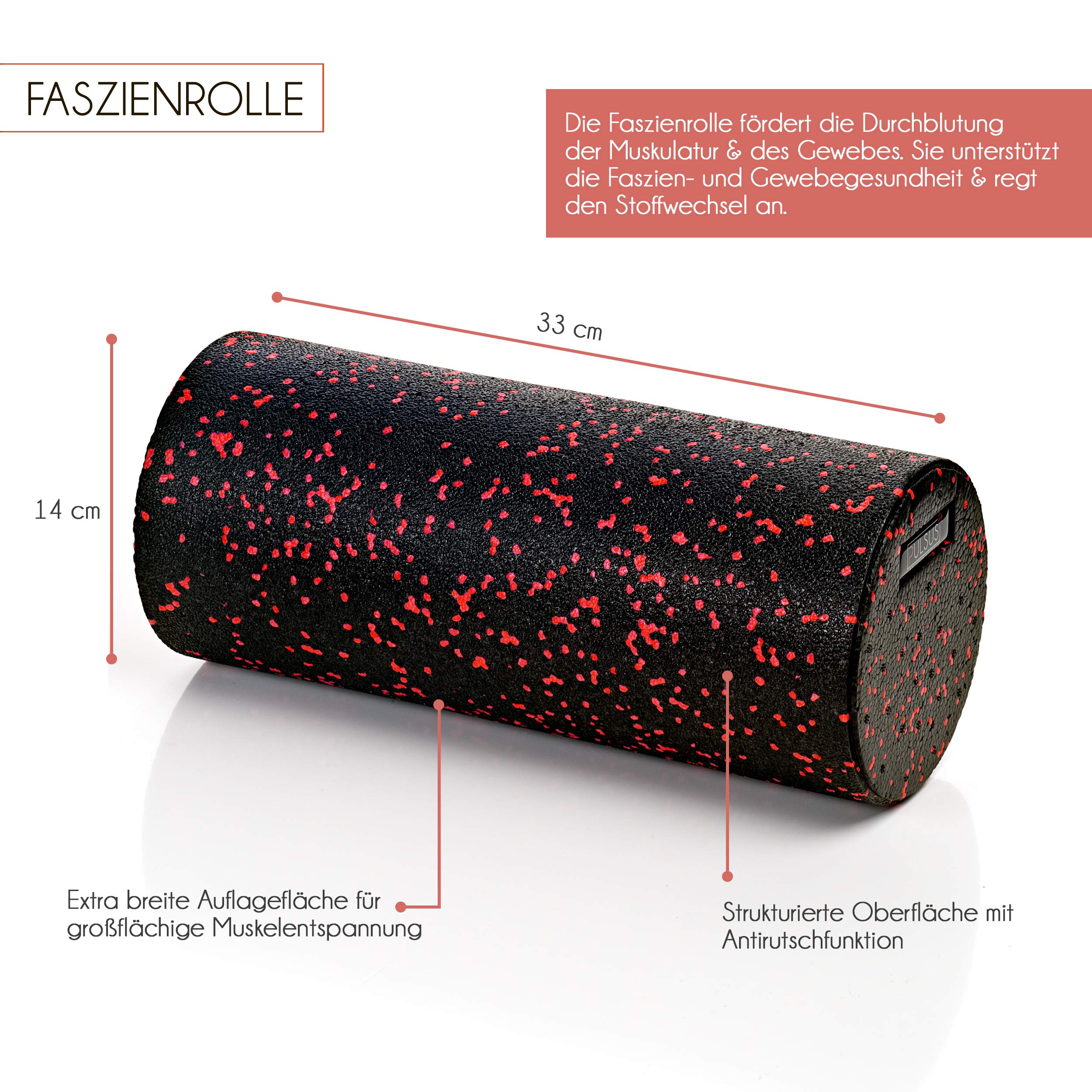 Faszien Set mit Übungsvideo App: Muskelroller, Duoball, Faszienrolle & Lacrosse Ball zum Faszien Training der Muskeln und Schmerztherapie