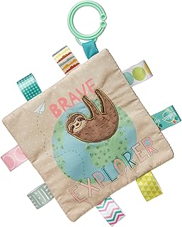 Taggies Crinkle Me Baby Paper and Squeaker Soft Toy, 6.5 x 6.5-Inches, Brave Explorer Sloth