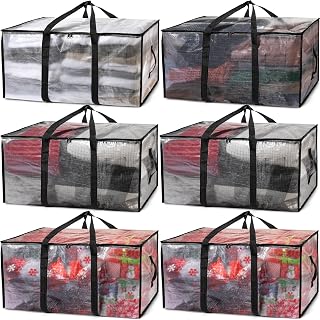 ClearSpace Oversized Moving Bags with Backpack Straps - Heavy-Duty 86L Storage Totes, Zippers & Handles, 6 Pack for Moving, Dorm & Holidays