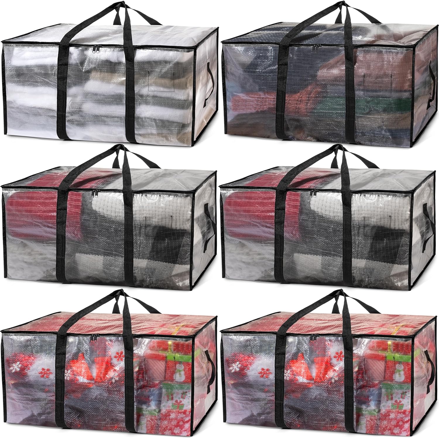 ClearSpace Oversized Moving Bags or Storage Bag Large Moving Boxes with Backpack Straps Zippers Handles Heavy-Duty Packing Bags