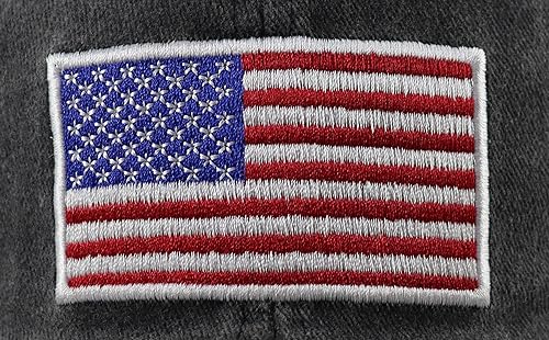 Miniatura 6 de Vxchkerm Gorra de béisbol de malla con diseño de bandera estadounidense de Estados Unidos para mujer divertida y ajustable bordada desgastada con
