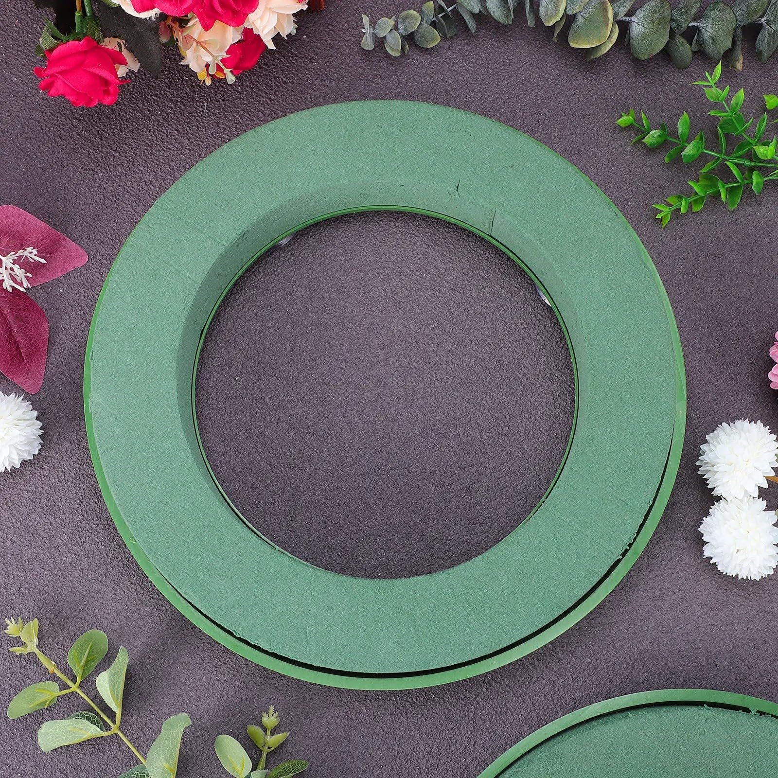 Spugna per Fiori 2 Anelli in Schiuma Floreale Verde bagnati