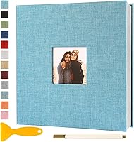 Vista 19 de Álbum de fotos autoadhesivas, álbumes de recortes, álbumes de fotos magnéticos para fotos de 4 x 6, 5 x 7, 8 x 10, páginas adhesivas para bebé, Azul