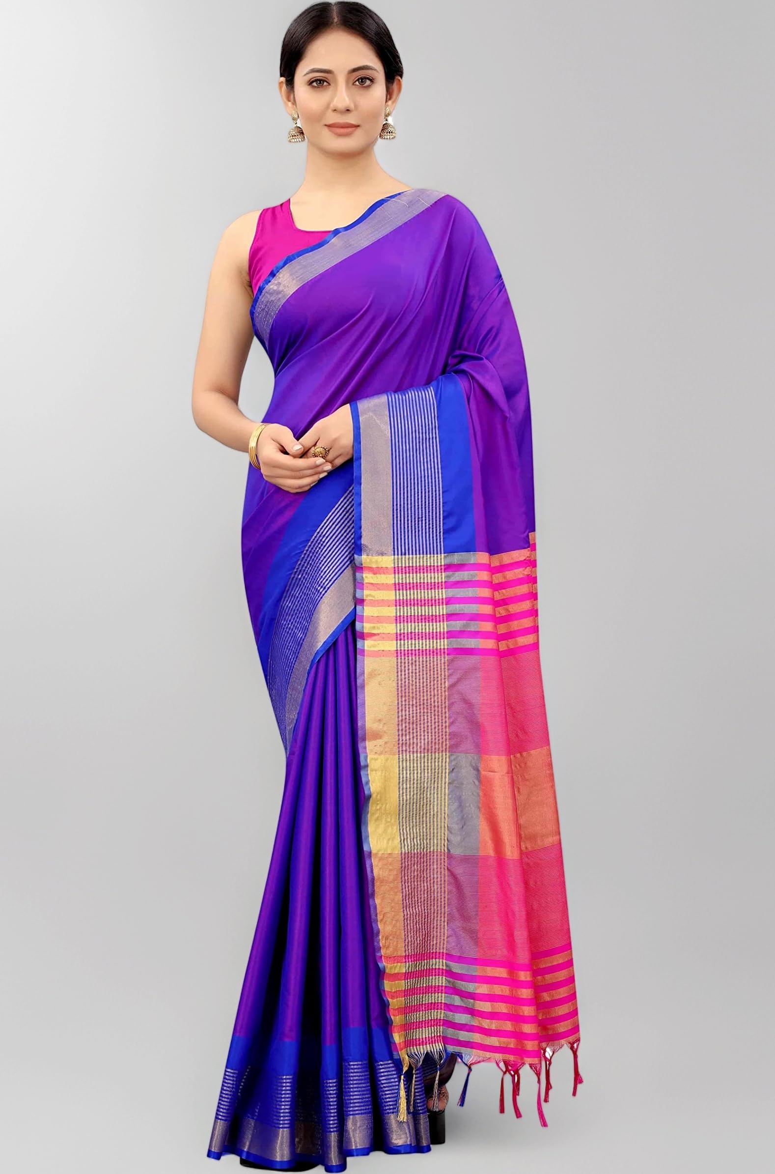 EnthoneWomen's Pattu Art Silk Woven Saree With Unstiched Blouse Piece(SZ-AURA2-GN-758)