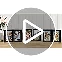 decorUhome Double 4x6 Picture Frame Vertical, Engineered Wood Bifold Photo Frame with Plexiglass for Tabletop Display, 4x6, Grey