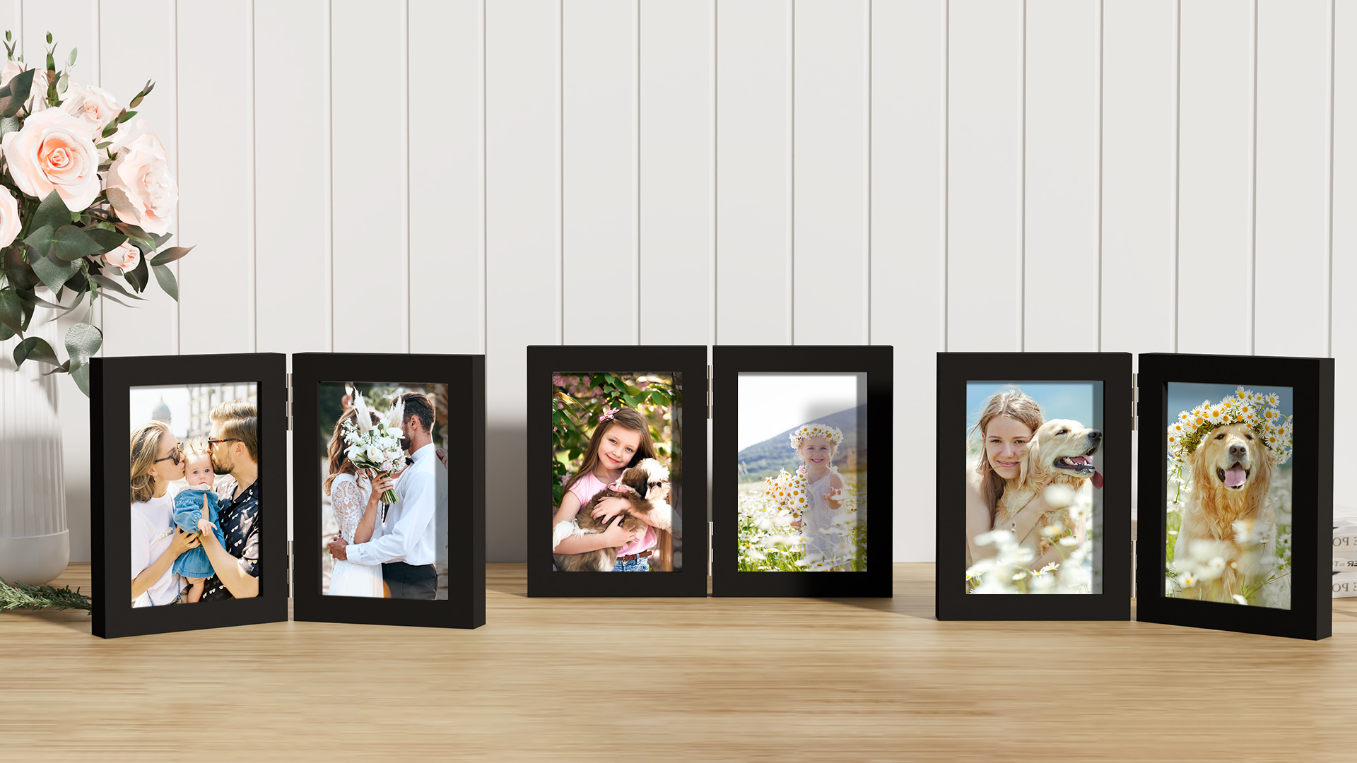 Amazon.com - decorUhome Double 4x6 Picture Frame Vertical