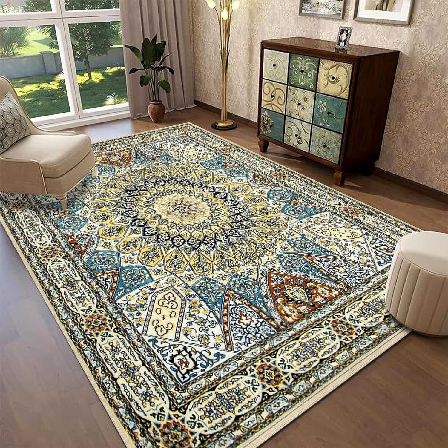 Rururug Rugs Living Room 200 x 300 cm Washable Anti Slip Extra Large