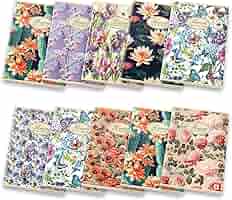 Quaderni Pigna Nature Flowers Set 2 - Carta Riciclata, Righe, 80g/m², Copertine Floreali - Foto 2