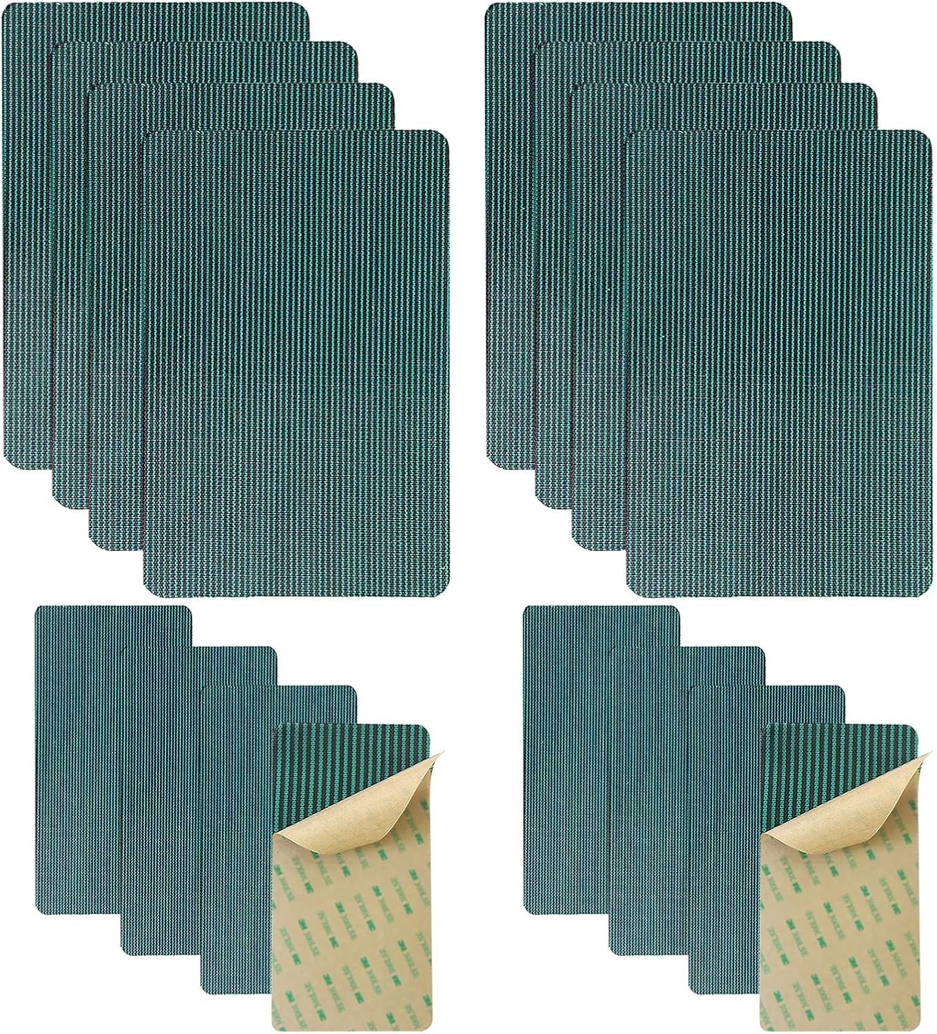 Winter Pool Cover Repair Kit - Self-Adhesive Patches for Oval, Rectangular & Round Covers - Set of 8 (4x8in & 8x12in) - Durable Safety Solution for Pool Maintenance