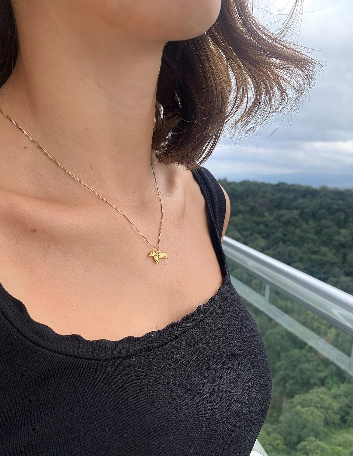 Gold Plated Origami Dachshund