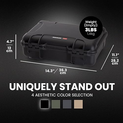 Miniatura 5 de NANUK 910 2Up Classic Pistol Case, Holds Two Pistols and Two Single Stack or Two Double Stack Magazines, Black