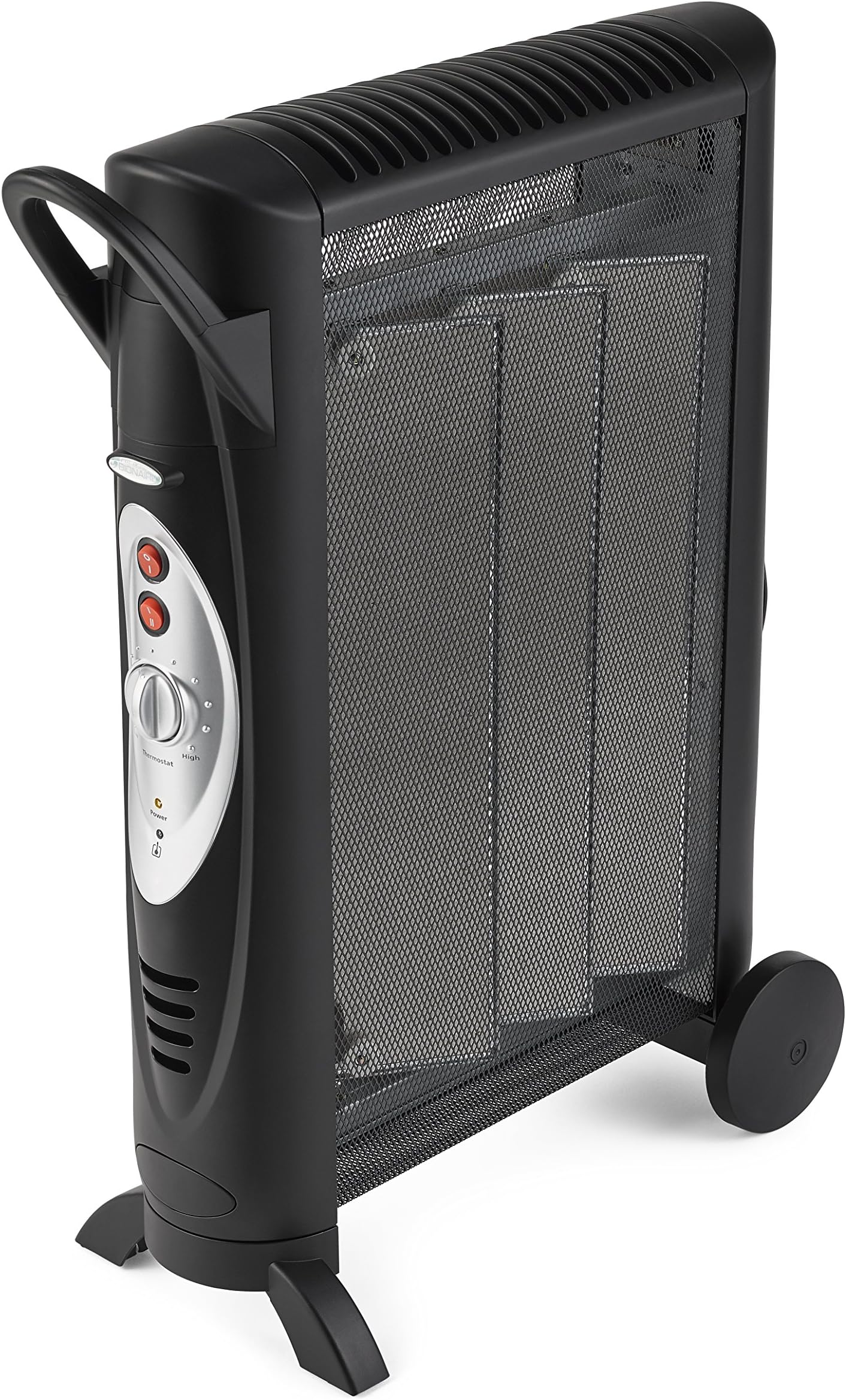 Bionaire Silent Micathermic Console Heater for Large Spaces, Black