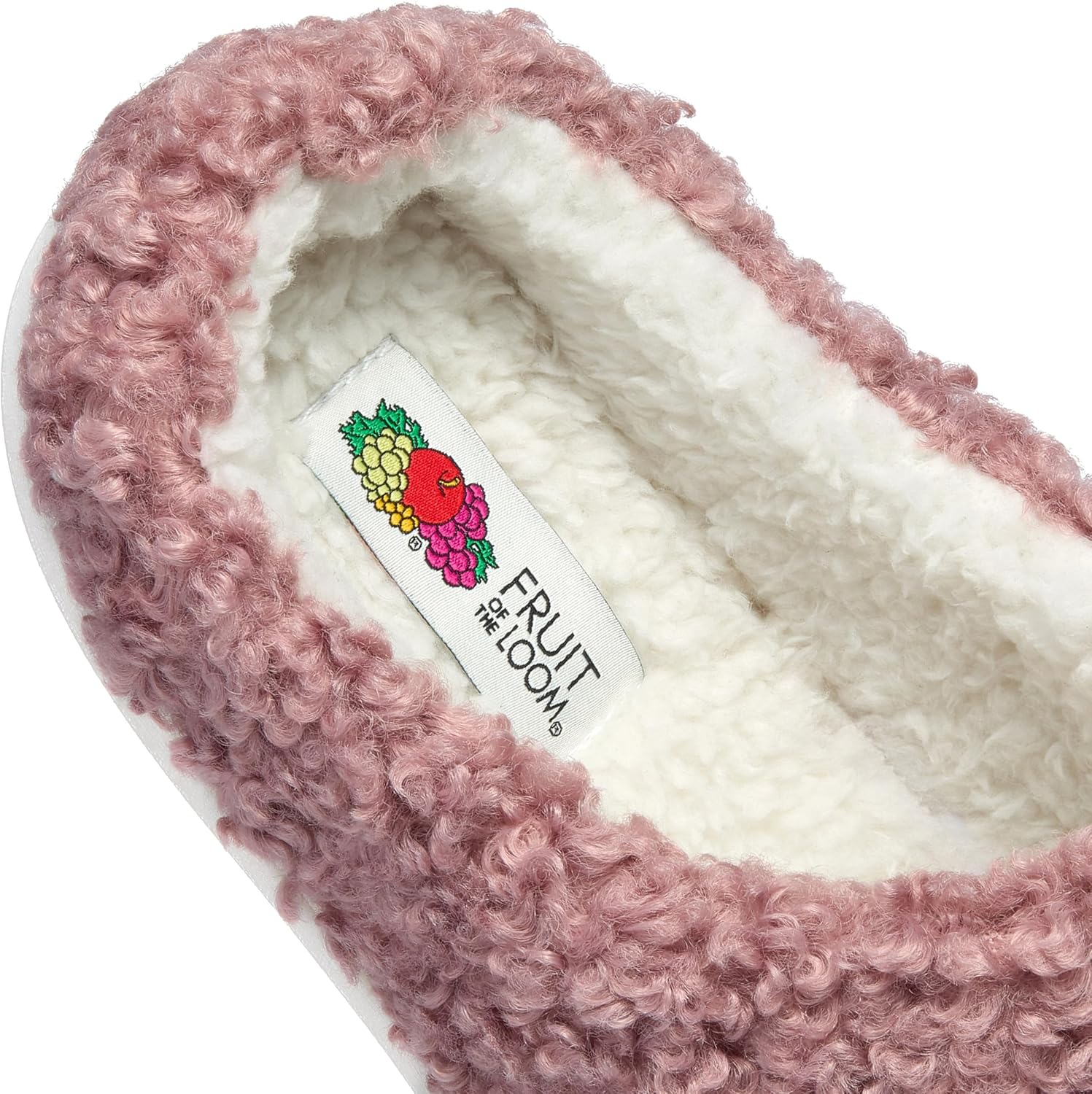 Fruit of the Loom Women's Berber Slippers - Fuzzy Memory Foam, Lightweight Clog, Indoor/Outdoor, Zapatillas de Mujer - Image 4