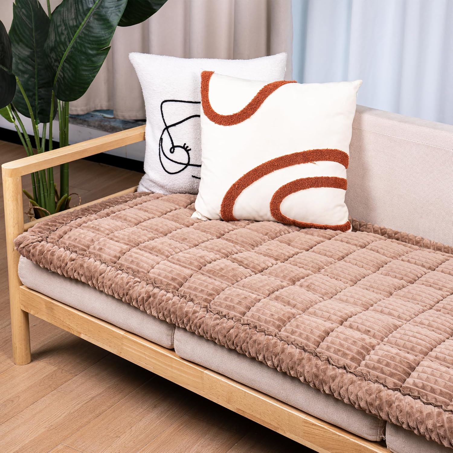 Washable Dog Couch Cover Protector, Non Slip Dog Bed Mat Machine Washable Large Blanket for Dogs, Pet Couches Covers for Sofa (Grey, 27.6 * 70.9 '')