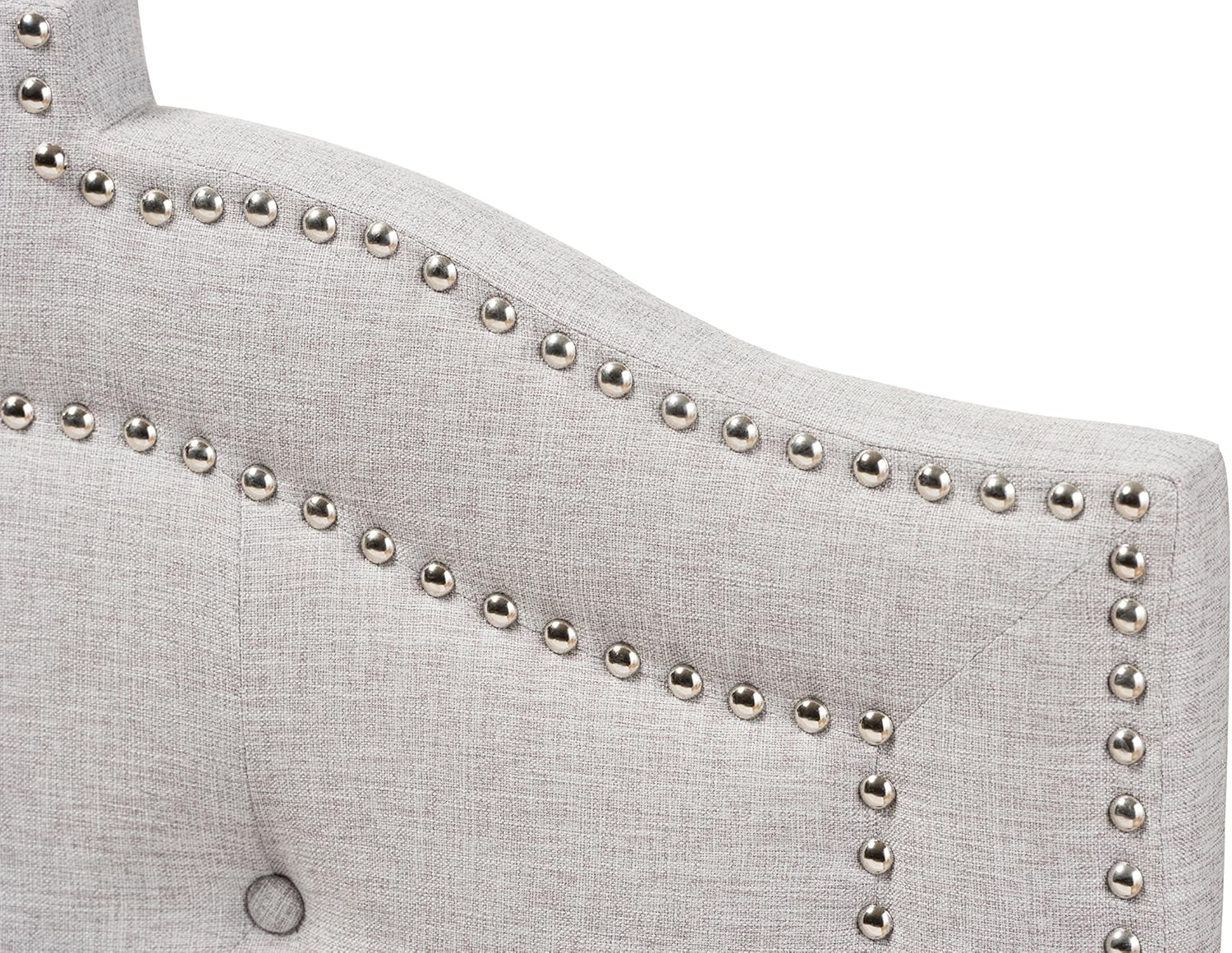 Baxton Studio Edolie Modern and Contemporary Greyish Beige Fabric Full Size Headboard