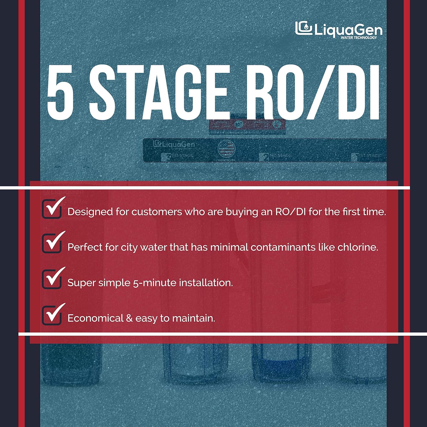 Nеw Prоduсt LiquaGen- Super Flow Reverse Osmosis & Deionization (RODI) Water Filtration System- 100 GPD | Ultra Pure Water Softener for 0 TDS/PPM Water | Water Purification System for Aquarium Filter Processes