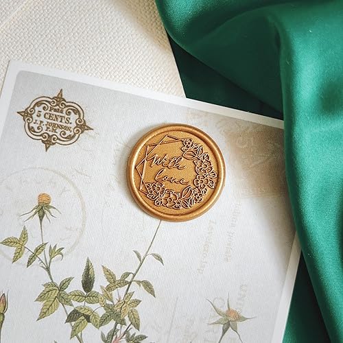 Miniatura 7 de Adhesivos de sello de cera retro, autoadhesivos, para invitaciones para despedida de soltera, fiesta de compromiso, día de San Valentín, envolturas