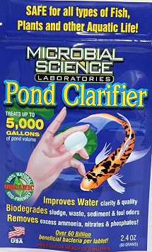 Pond Clarifier Single Pack Tablet - Clears Green Water in 3 to 5 Days, removes Sludge and Other contaminants, Safe for Fish