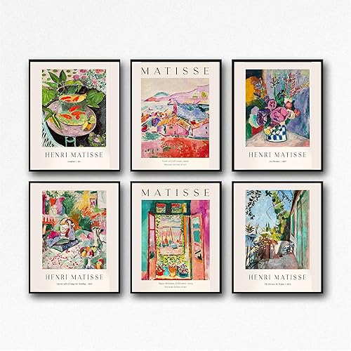 Miniatura 1 de Póster de Matisse Póster de pared de Matisse Impresiones enmarcadas Estéticas Grandes Exposición de Arte Póster Obras de Arte Cartulina Pósters de