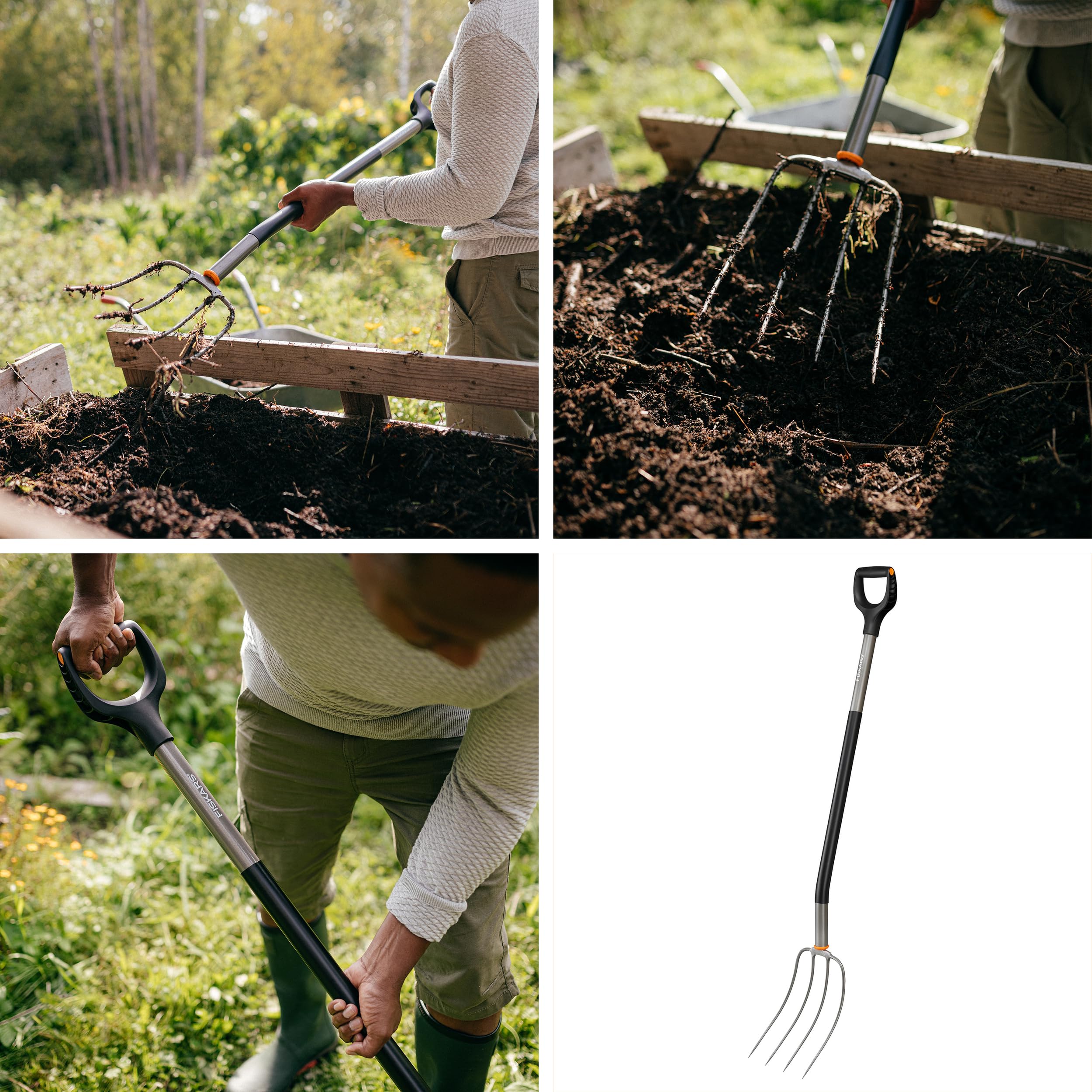 Fiskars Ergonomiczny widelec do kompostu