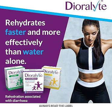 Dioralyte Natural - Fast and Effective Supplement Treatment for Reducing Dehydration and Replacing Electrolytes (mineral salts) of Lost Body Water and Salts- Natural - 6 Sachets