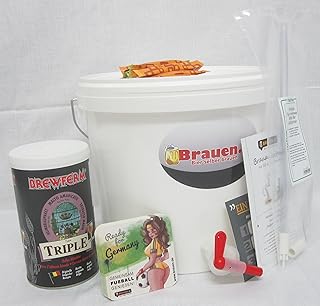 Bierbrauset Klosterbier hell – Helles Bier selber brauen (9 Liter, 8 %), Original belgisches Rezept, Ideal für Brauset Anfänger oder als Bier Geschenk, inklusive Brauanleitung