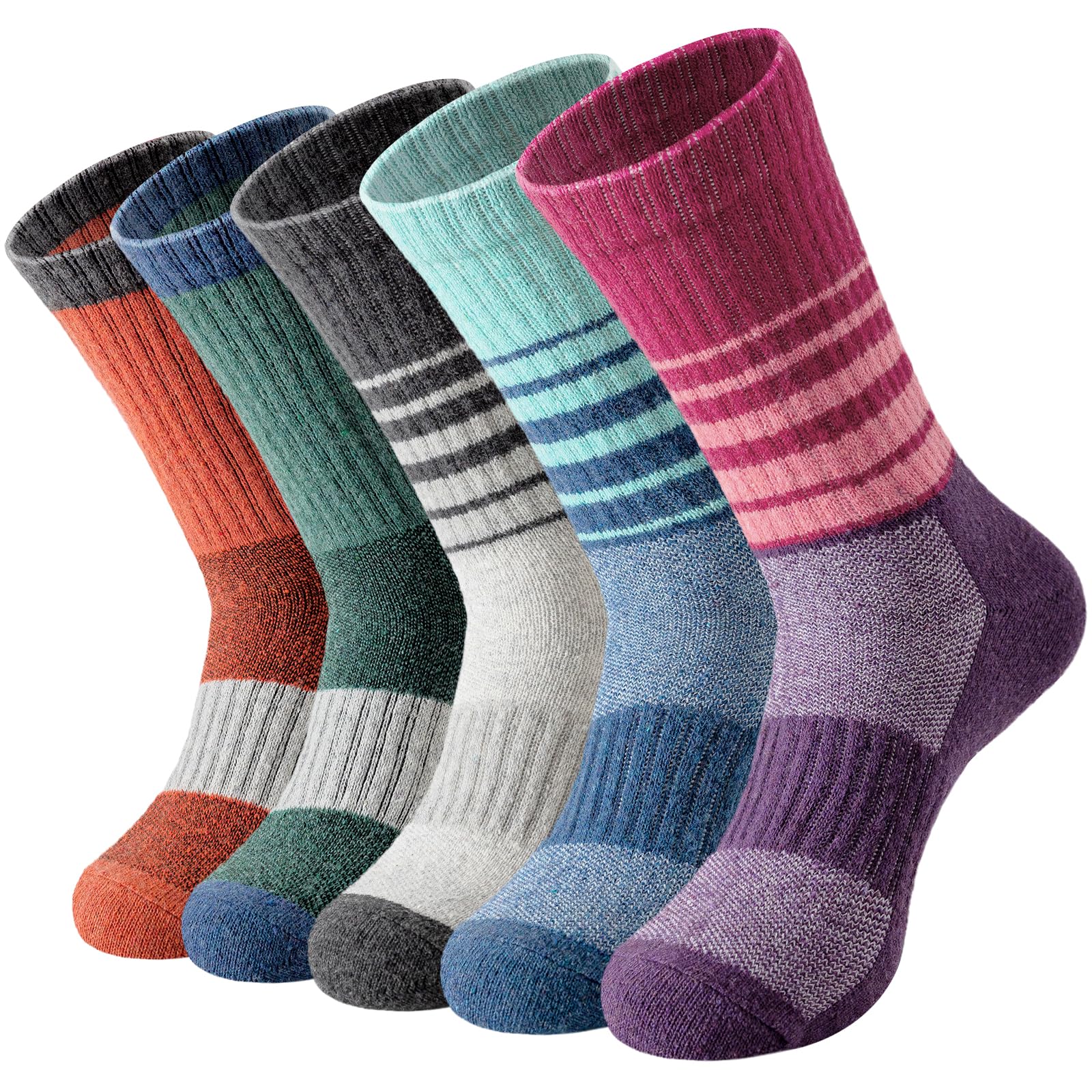 Clothirily Wool Socks for Women Thermal Warm Womens Merino Wool Hiking Socks Cozy Cabin Winter Boot Socks for
