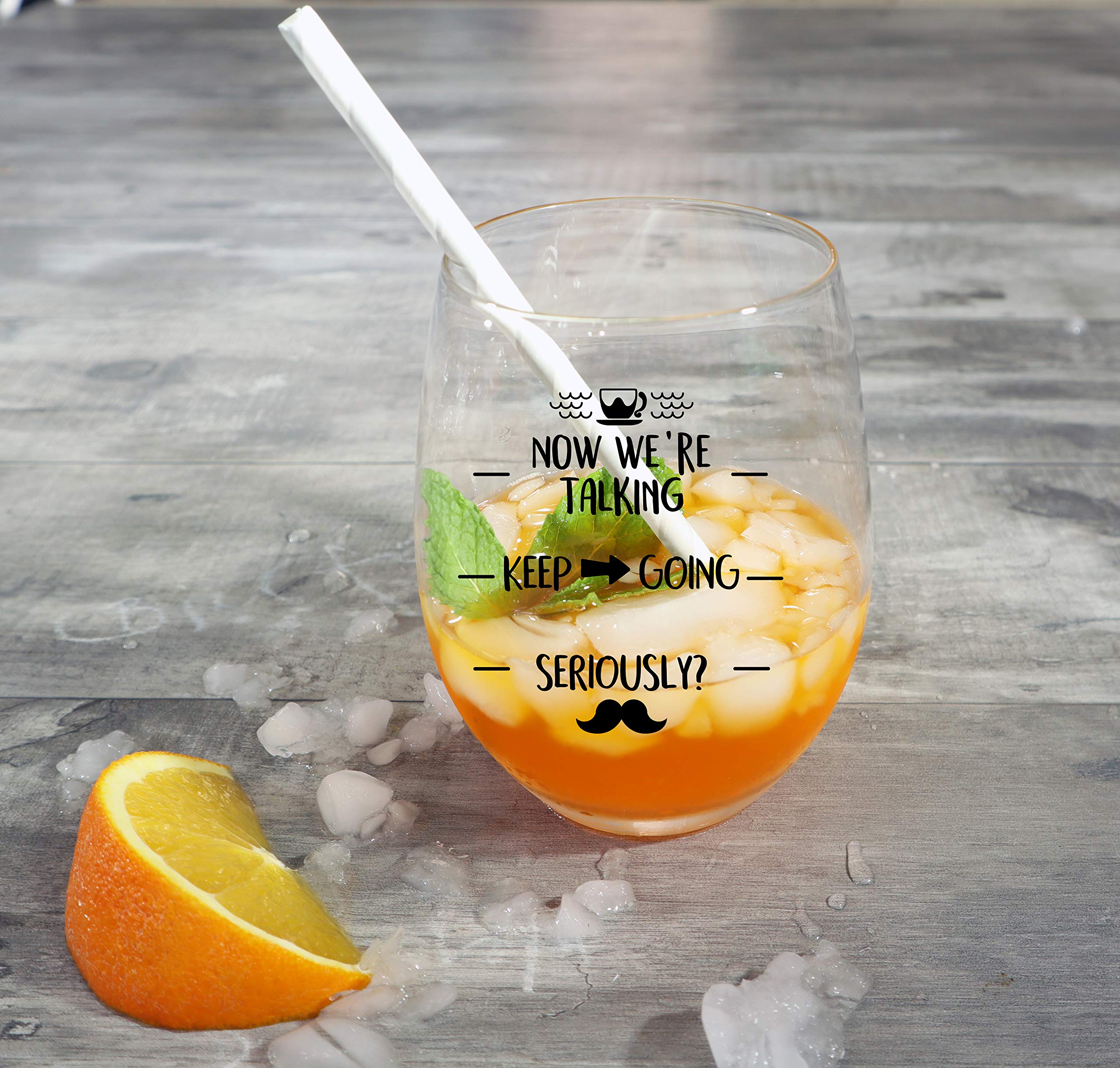 Vino O'clock Now we're talking, Keep Going, Seriously? - White elephant, Birthday, Gift for Mother, Sister, Grandma or Friend from Son, Daughter or Husband