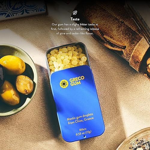 Miniatura 5 de Greco Gum - Gotas de goma de mascar  Piezas pequeñas de goma de mascar duras para entrenamiento de la mandíbula, apoyo digestivo, alivio de la