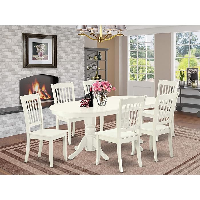 Buy 7 Pc DiningRoom Set Dining Table With Self Storing Leaf And Six
