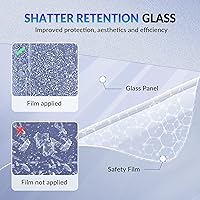 Vista 5 de Woodbridge Puerta de ducha sin marco de cierre suave de 57.5-60 pulgadas de ancho x 76 de alto, vidrio templado a prueba de explosiones de 3/8