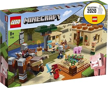 Lego 21160 Minecraft The Illager Raid Village Building Set with Ravager and Kai, Adventure Toys for Kids