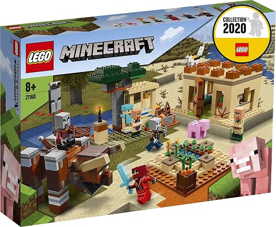 Lego 21160 Minecraft The Illager Raid Village Building Set with Ravager and Kai, Adventure Toys for Kids