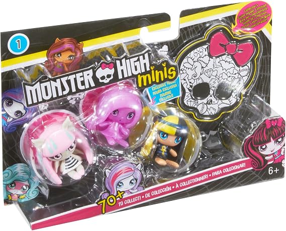 Monster High Minis 3-er Pack, inkl. Getting Ghostly Cleo de Nile, Rochelle Goyle und Ari Hauntington