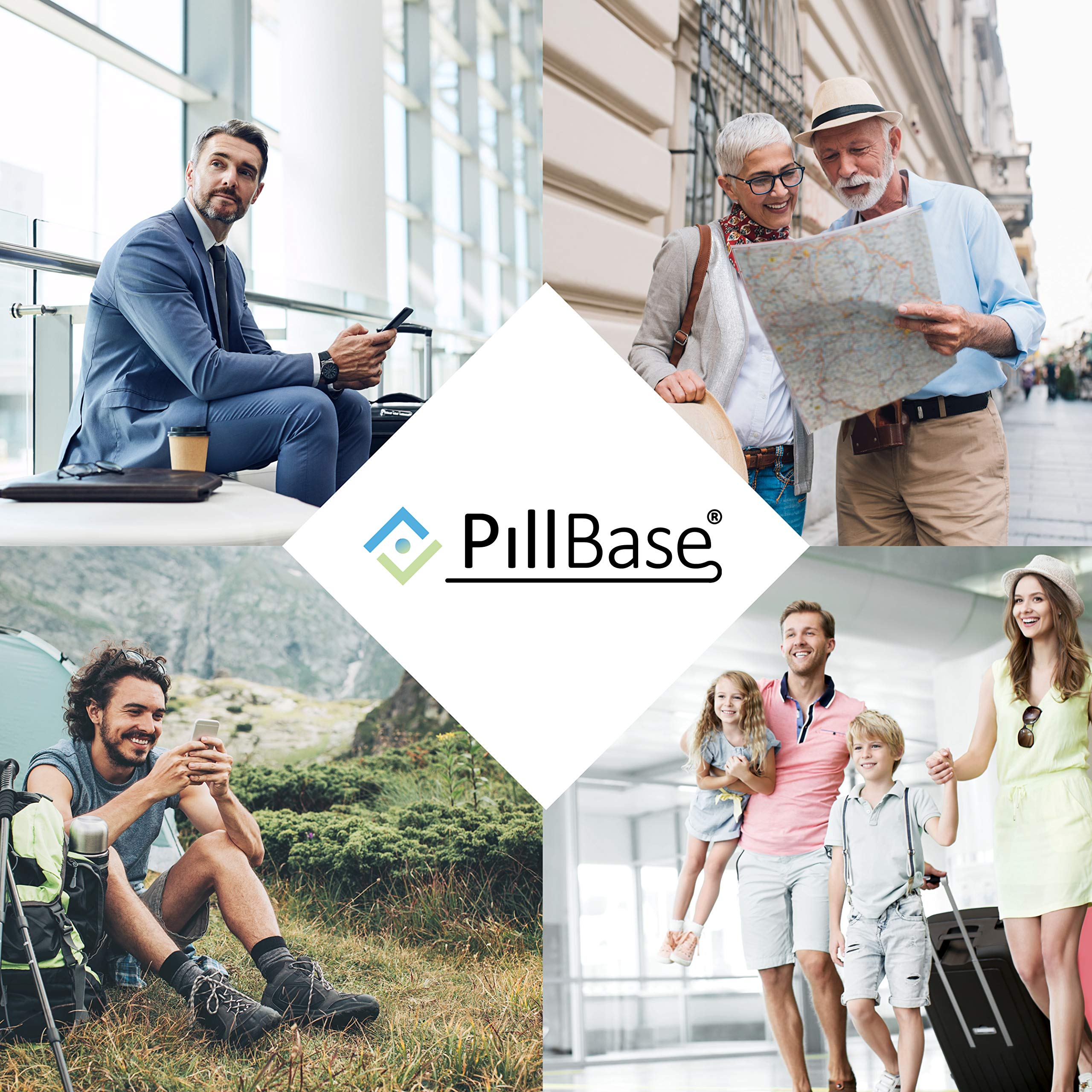 Mini Travel Apotheke | Pastillero de Viaje | Organizador de Pastillas | Portátil y portátil | Botiquín de Primeros Auxilios | Medicina vitaminas Pastillas | Kit de Emergencia