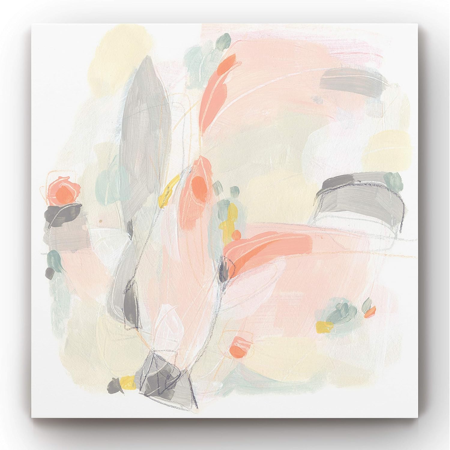 Renditions Gallery Nature Wall Art for Living Room White River Birch Trees Canvas Hanging Artwork for Bedroom Dinning Office Kitchen Decor - 16"x16" LT34