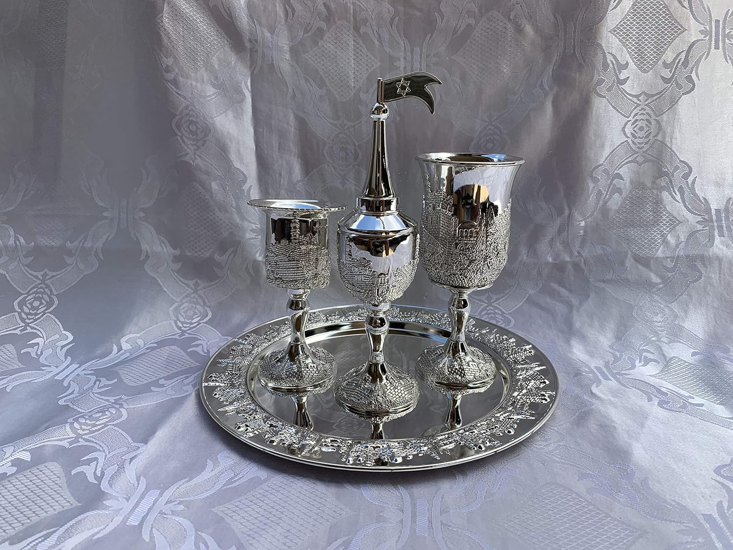Havdalah Set Jerusalem shabbat Kiddush judaica Israel