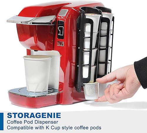 Miniatura 2 de STORAGENIE Soportes para tazas K, soportes para cápsulas de café para Keurig, soportes para KCup, almacenamiento de cápsulas K que ahorran espacio,