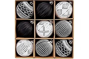DecorbyHannah 9ct 80mm Boho Christmas Tree Ornaments
