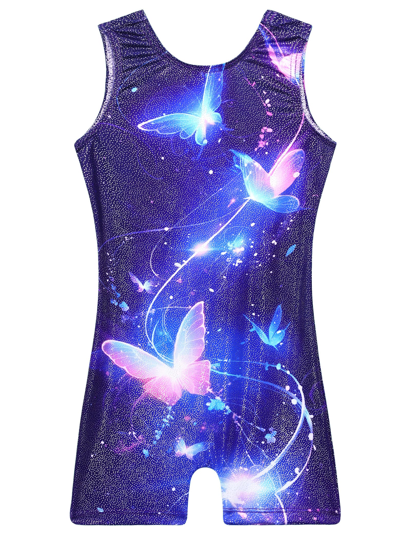 TENVDA Leotards for Girls Gymnastics One Piece Biketard（Multiple Colors）